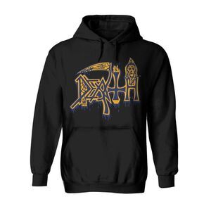 Death Unisex Adult Leprosy Hoodie / Black